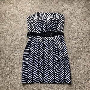 NWT! BCBGeneration Black and White Strapless Dress